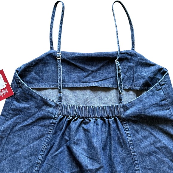 Reba
Leona Denim Square Neck Sleeveless Maxi A-Line Dress Size M - Picture 6 of 9